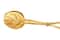 Hello Honey® 8" Gold Embossed Leaf Shaped Tongs